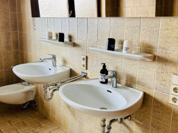 Gepflegtes Badezimmer im bayerischen Hotel mit ♡ – Komfort und Sauberkeit auf Sterneniveau